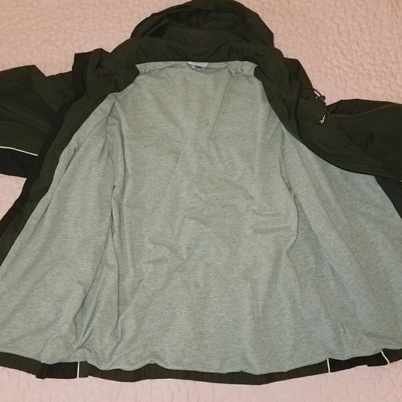 Reebok Windbreaker Mens LG Hooded Green - Picture 4 of 8